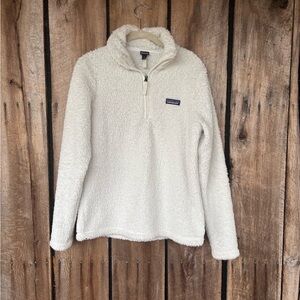 Patagonia Ivory Sherpa Quarter Zip Fleece Pullover M